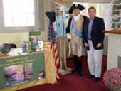 Gene Pisasale - Lafayette's Gold Booksigning at Chester County Visitors Center with General Washington (portrayed by Carl Closs)
